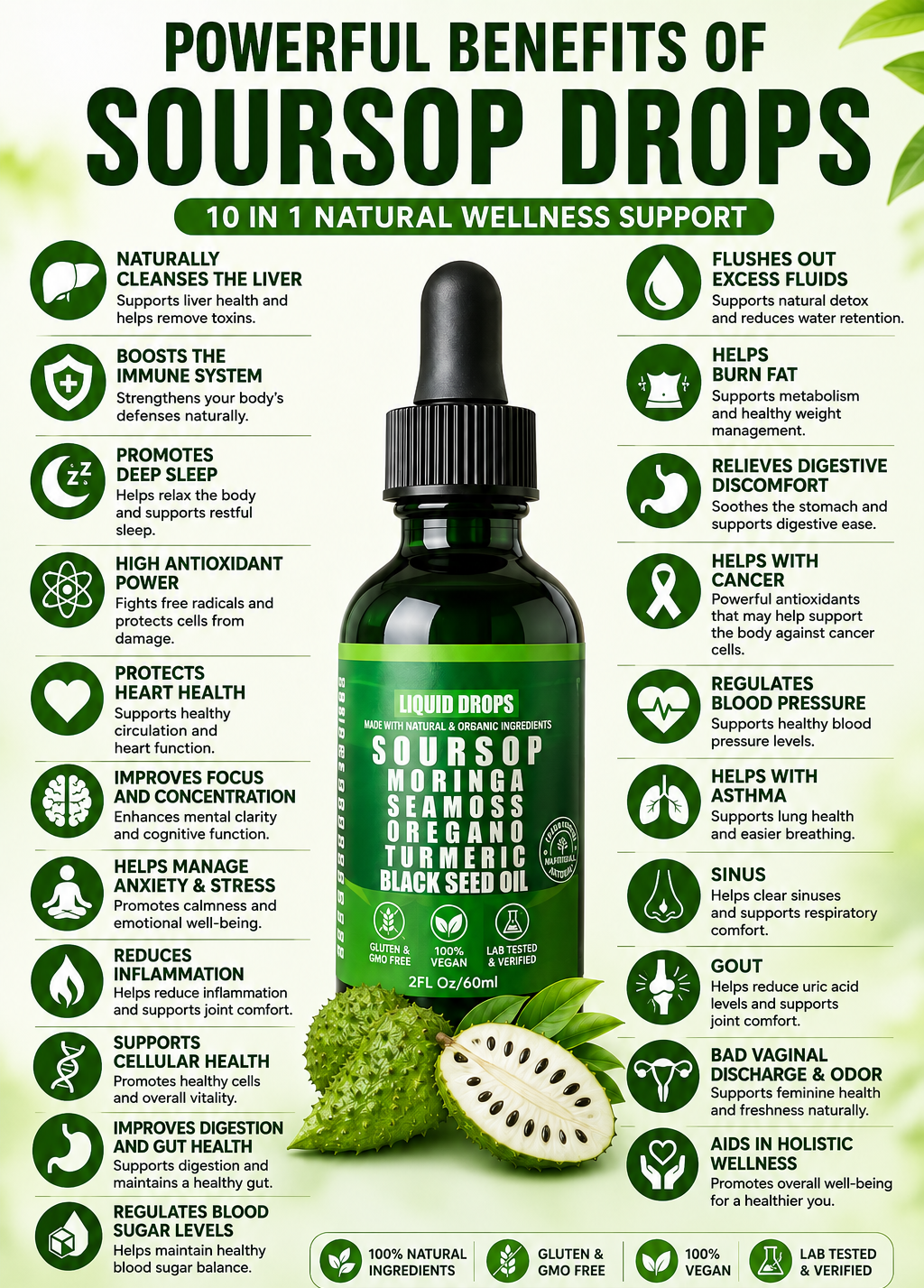 VYXION Soursop Liquid Drops 60ml box